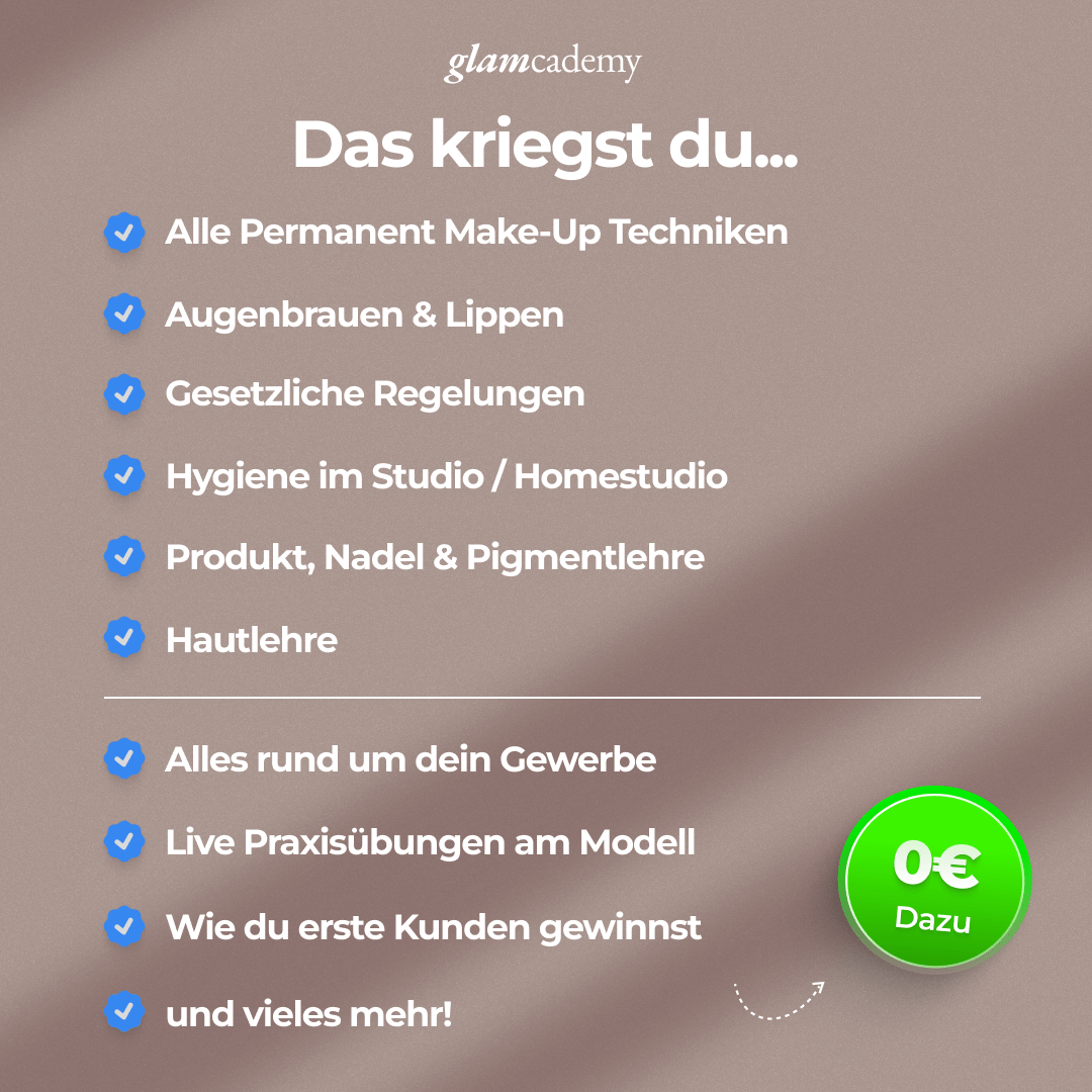 Exklusive Permanent Make - Up Online Schulung - Glamcademy